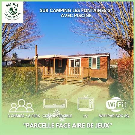 Sejour Normandie - Mobilhome Premium 3ch-6p Avec Clim-tv-wifi Et Lave-linge Dans L'eure - 455